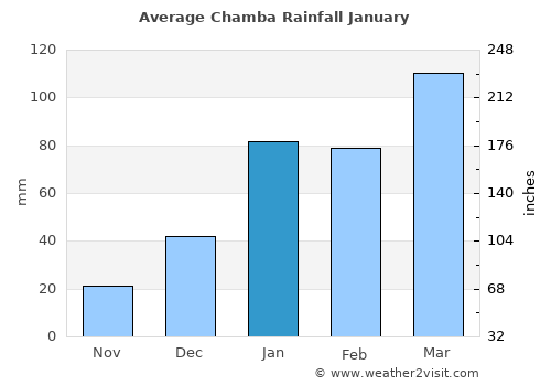 Chamba average rain in January