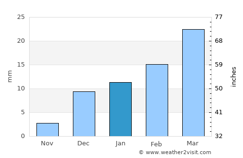 Chāmpa average rain in January