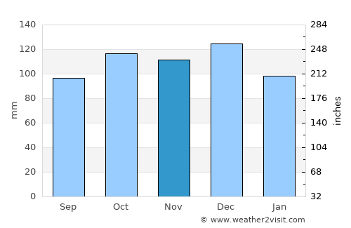 Chandler average rain in November