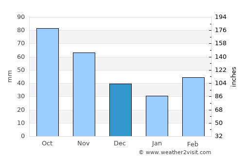 Chandler average rain in December