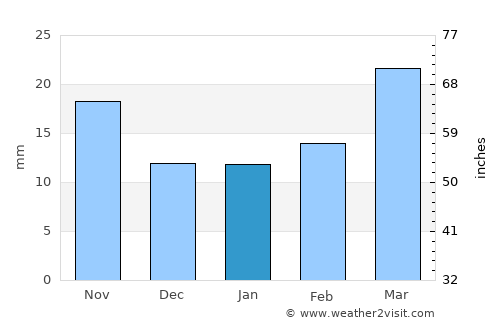 Channing average rain in January