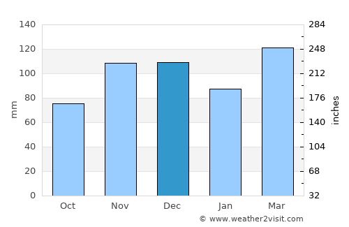 Charleston average rain in December