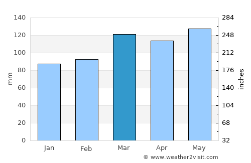 Charleston average rain in March
