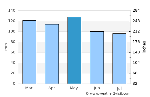 Charleston average rain in May