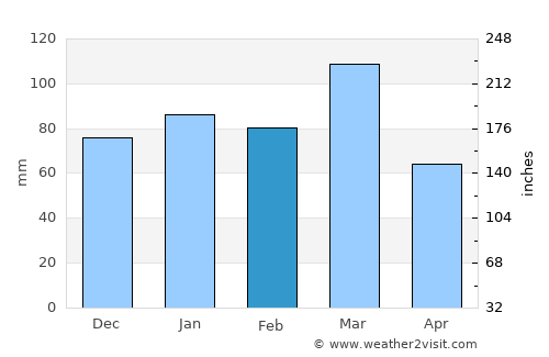 Charleston average rain in February
