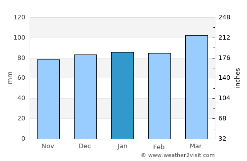 Chatham average rain in January