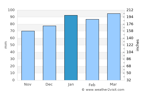 Chesapeake average rain in January