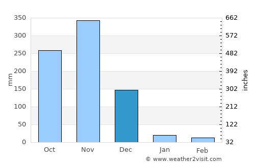 Chetput average rain in December