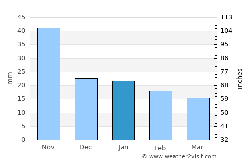 Chiantla average rain in January