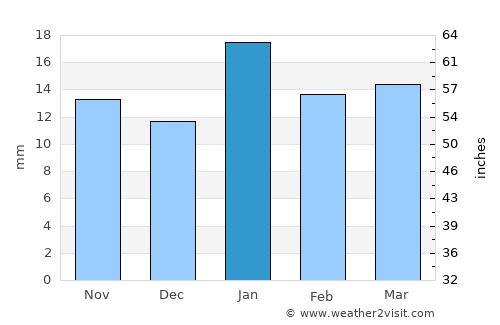 Chichli average rain in January