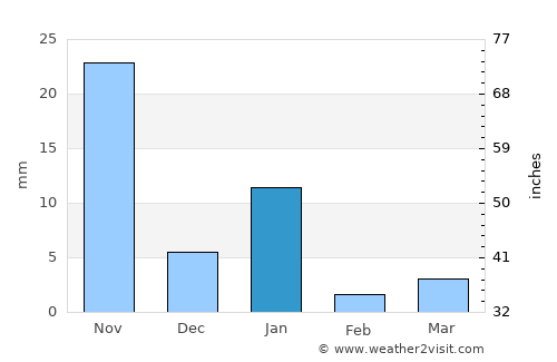 Chilpancingo de los Bravos average rain in January