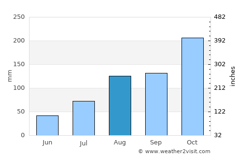 Chinna Salem average rain in August