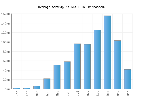 Chinnachowk monthly rainfall chart (mm)