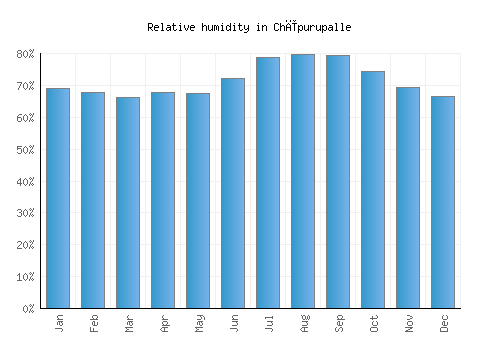 Chīpurupalle relative humidity averages