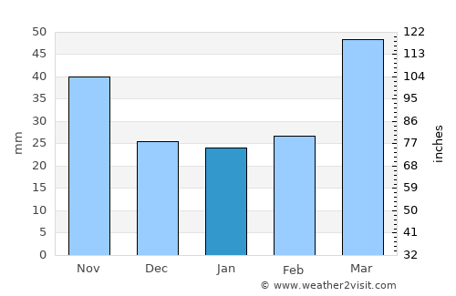 Chuy average rain in January