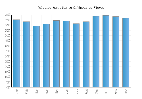 Ciénega de Flores relative humidity averages