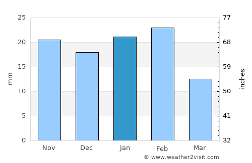 Ciudad Miguel Alemán average rain in January