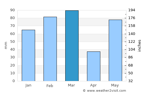 Clearwater average rain in March