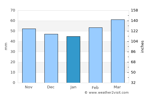 Cleburne average rain in January
