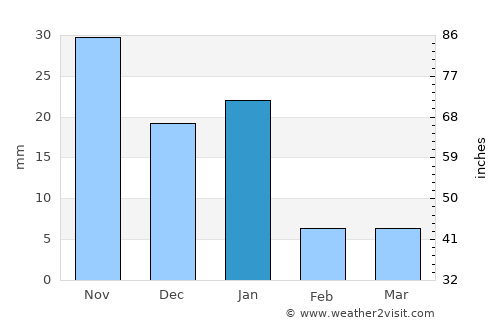 Coalcomán de Matamoros average rain in January