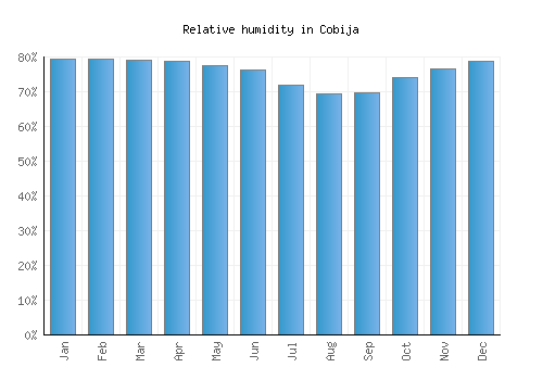 Cobija relative humidity averages