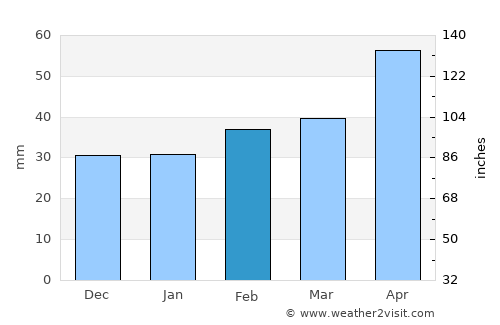Coleman average rain in February
