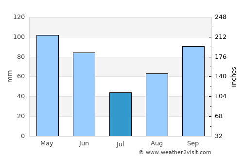 Coleman average rain in July