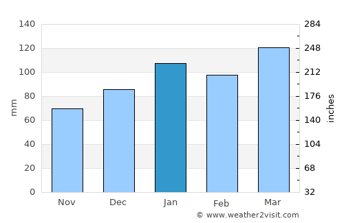 Columbia average rain in January