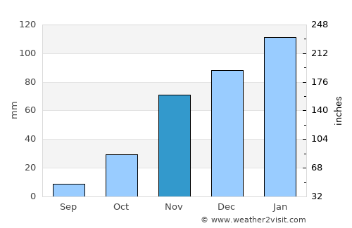 Colusa average rain in November