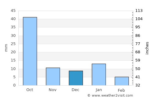 Comonfort average rain in December