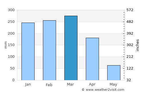 Conceição do Araguaia average rain in March