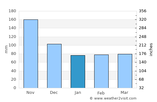 Constanza average rain in January