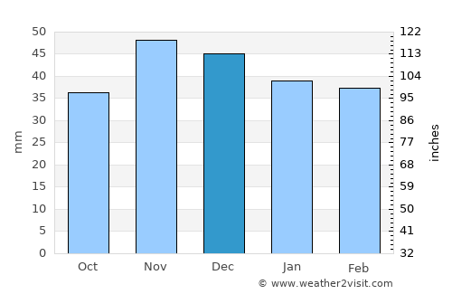 Corabia average rain in December