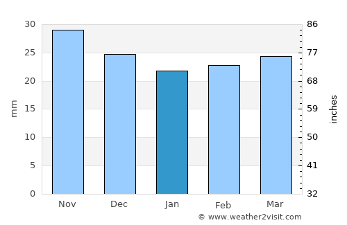 Corat average rain in January