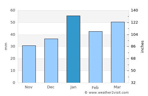 Coronado average rain in January