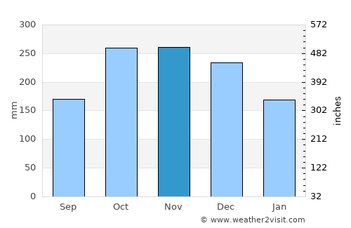 Corozal average rain in November