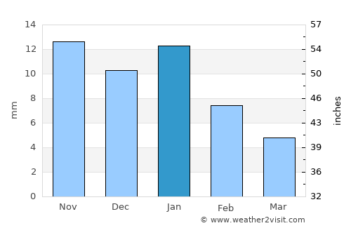 Cosío average rain in January