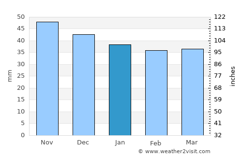 Cosoba average rain in January