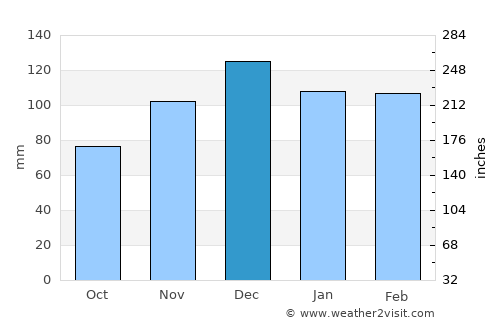 Coushatta average rain in December