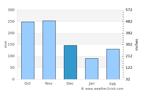 Coyaima average rain in December
