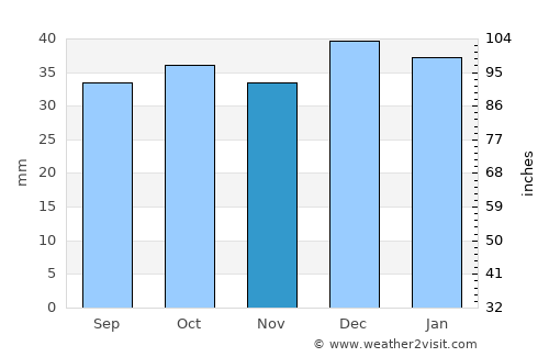 Craig average rain in November
