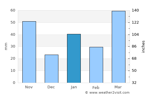 Cruces average rain in January