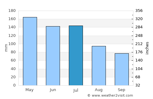 Cruz das Almas average rain in July