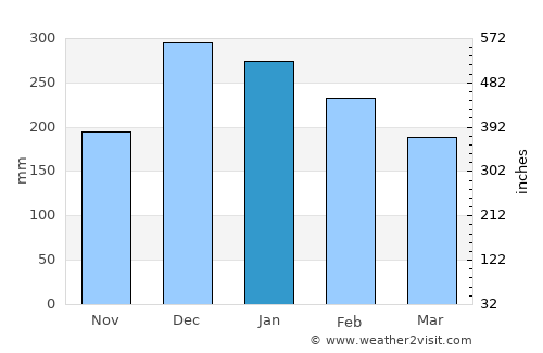 Cruzília average rain in January
