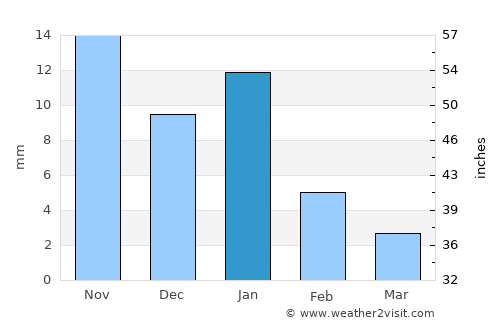 Cuitzeo average rain in January