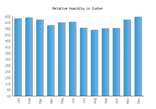 Custer relative humidity averages