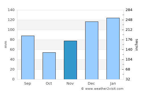 Cuthbert average rain in November