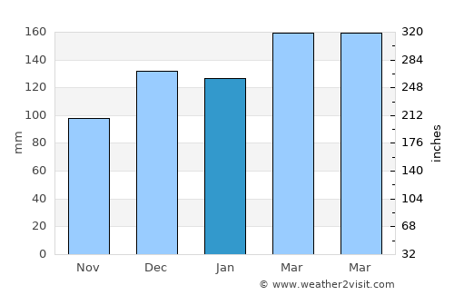Dadeville average rain in January