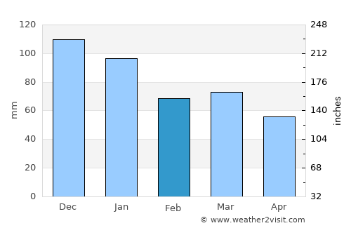 Dale average rain in February