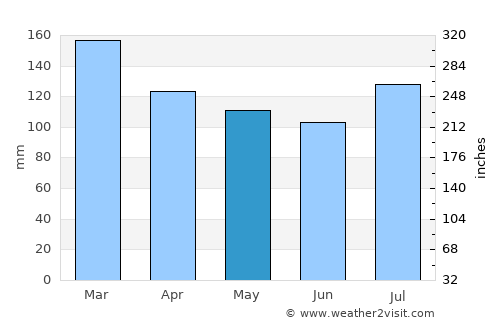 Dallas average rain in May
